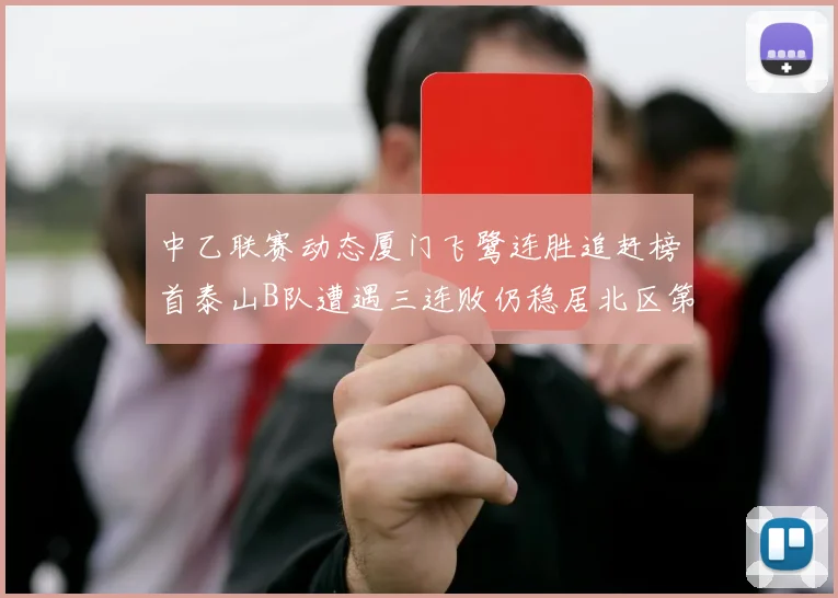 中乙联赛动态厦门飞鹭连胜追赶榜首泰山B队遭遇三连败仍稳居北区第三